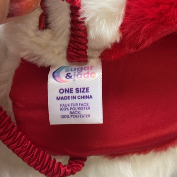 Christmas Sleep Mask Fa La La & Plaid Cozy Non-Slip Socks Set NWT - Picture 9 of 9